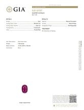 Natural Purple-Red Ruby – Certified by GIA | 7.40 Carats | Report No. 5493336425
